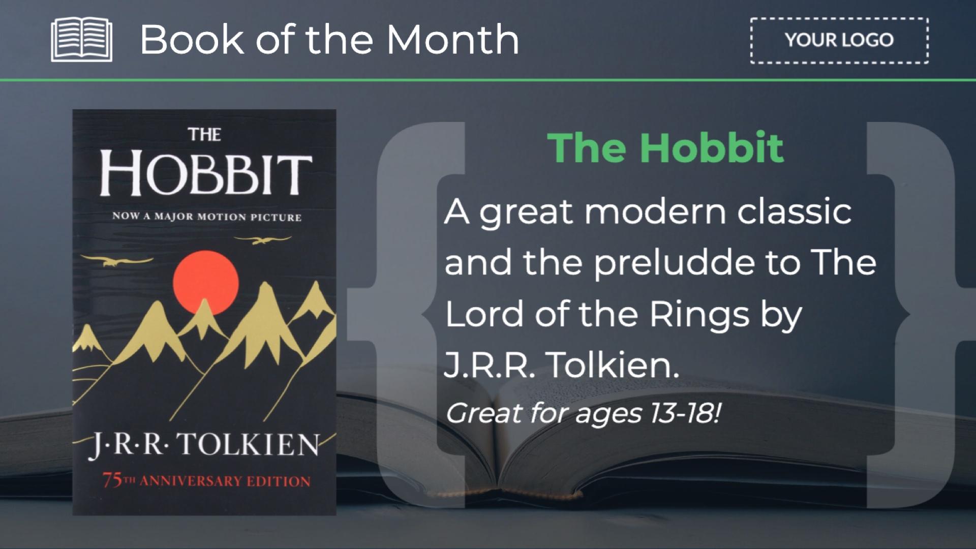 Book of the Month Digital Signage Template